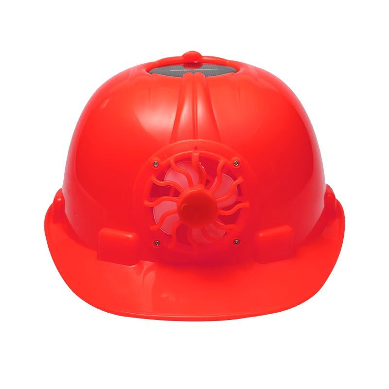 Solar Fan Safety Helmet - Electric Cooling, USB Rechargeable, Hi-Vis Construction Hard Hat