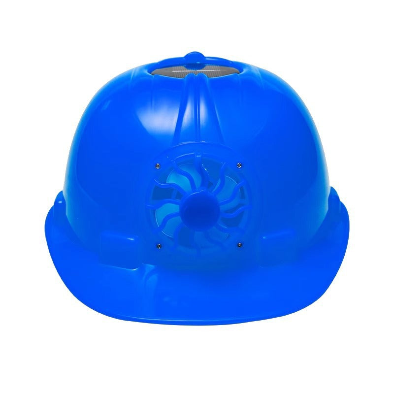 Solar Fan Safety Helmet - Electric Cooling, USB Rechargeable, Hi-Vis Construction Hard Hat
