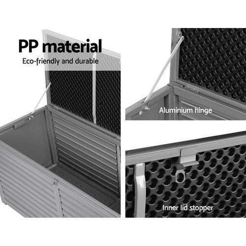 Gardeon Outdoor Storage Box 490L Container Lockable Garden Bench Tools